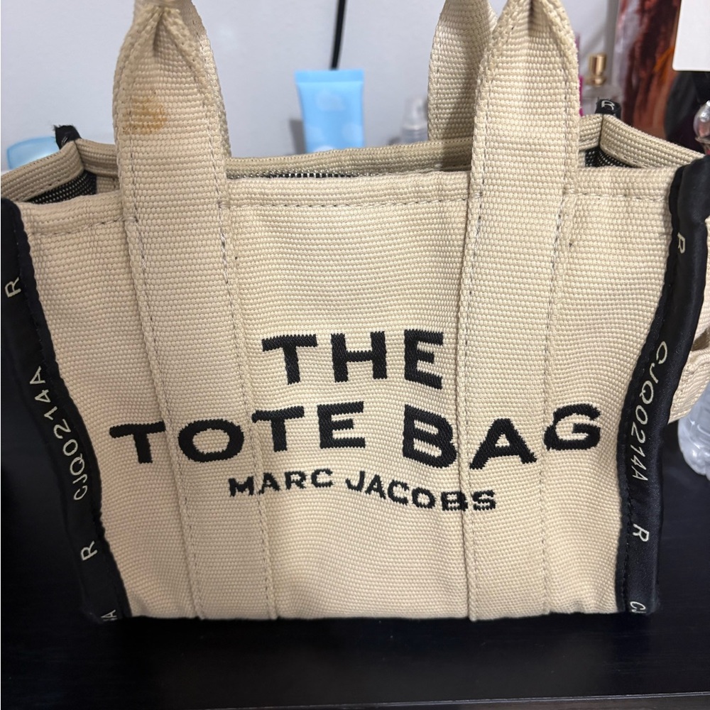 Marc Jacobs Tan and Black Tote Bag